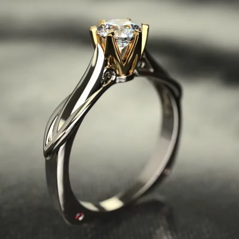 Pure 18K Gold Ring for Women Moissanite Rings with Natural Gemstones Luxur Jewelry Couples Women's Wedding Valentine's Day Gifts
