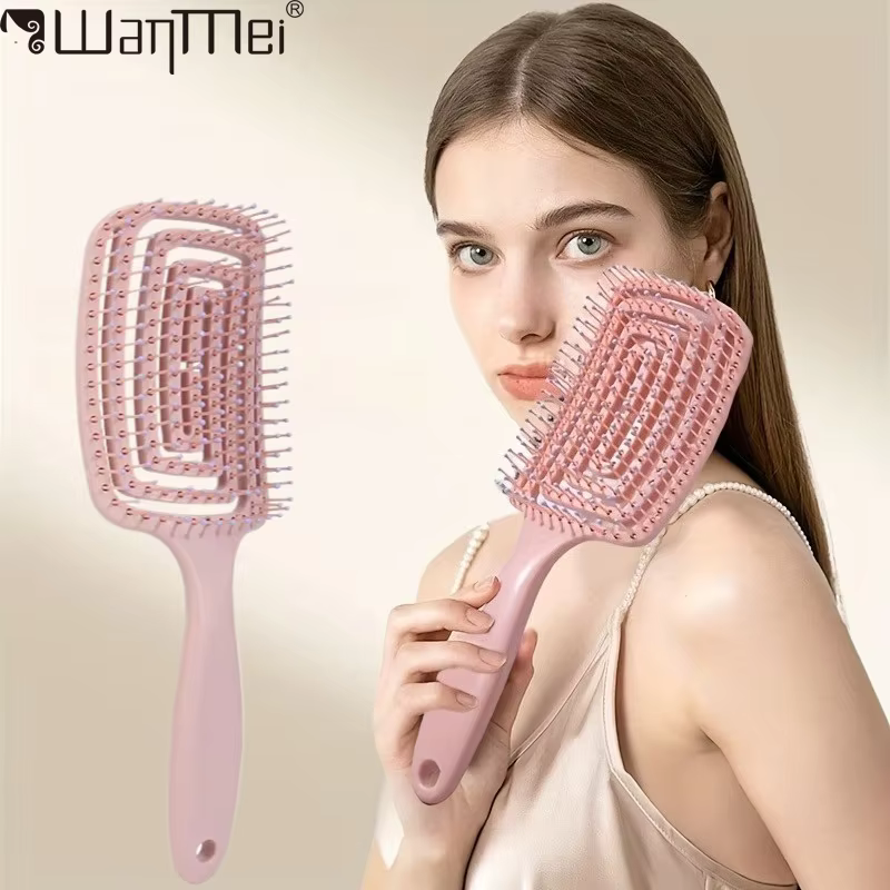 WANMEI Volumizing Detangling Hair Massage comb Hair Massage Comb with Hollowed-Out Design hair styling tools for real hair wigs