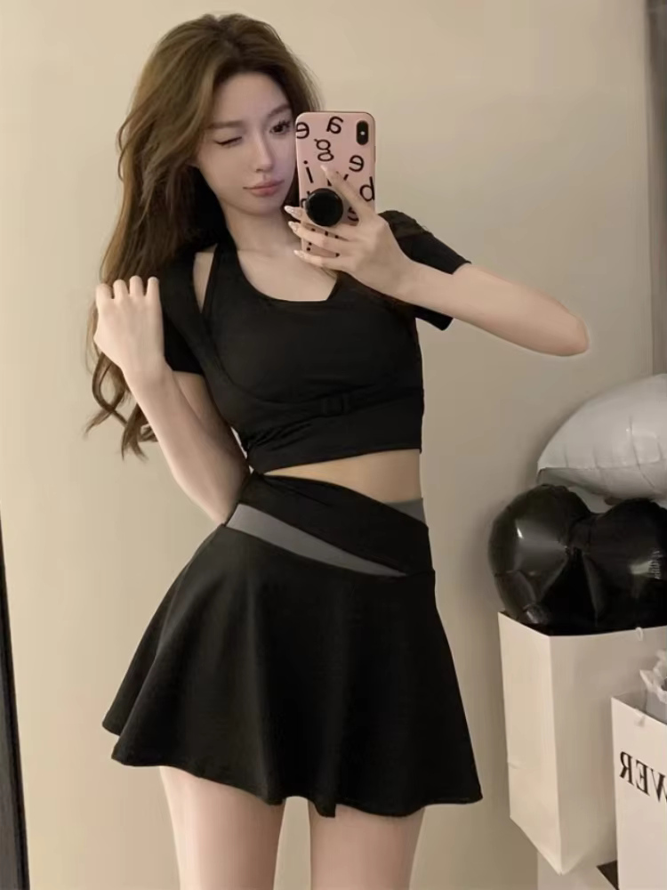 Shorts Sets Women Patchwork Simple Sporty All-match Creativity Basics Korean Style Ladies Stylish Temperament Elegant Spring New