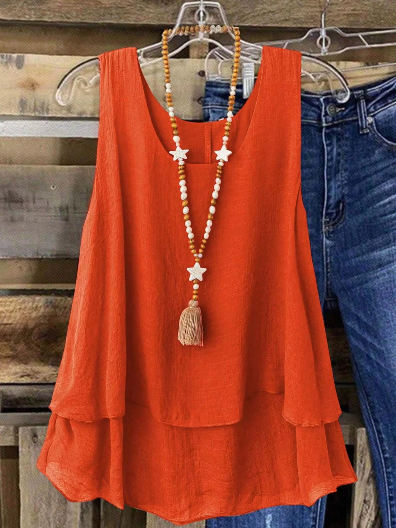 【Plus Size】 Solid U Neck Tank Top, Casual Fashion Sleeveless Top for Daily Outdoor Wear, Women Clothing for All Seasons