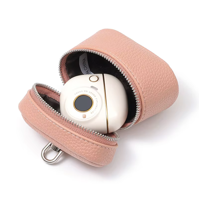 Creative Design Earphone Bag for Women Mini ins Lipstick Bags French Texture Soft PU Can Hang Neck Small Pouch New Trend