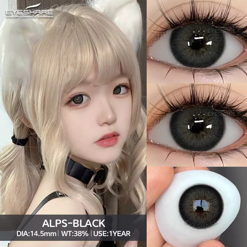 EYESHARE Popular Color Contact Lens for Eyes Black Lens Eye Fashion Brown Beauty Colored Pupils Gray Contact Blue Eyes Makeup